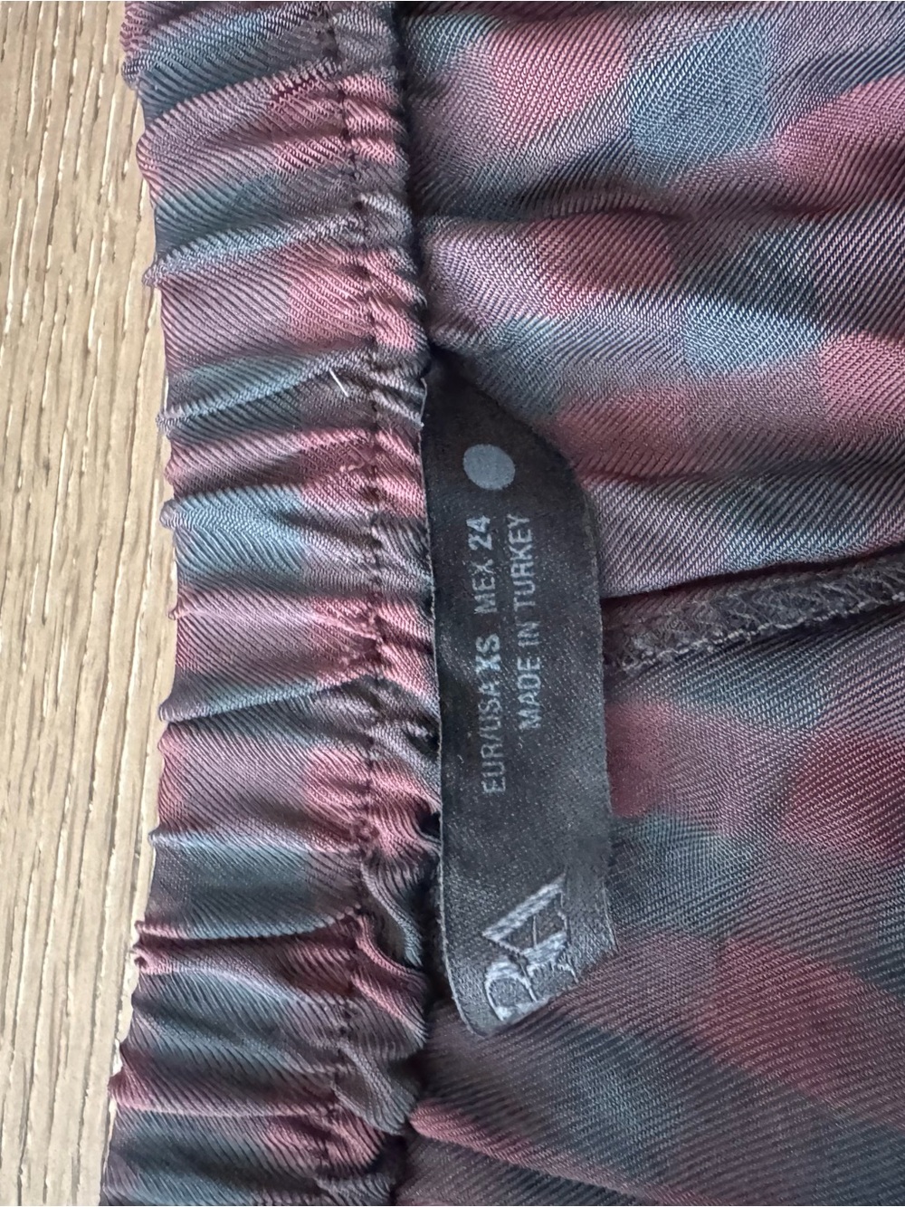 Zara Burgundy and Black Check Harem pants - Picture 3 of 6